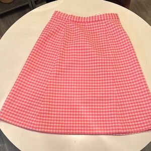 Pink Houndstooth Women's Skirt